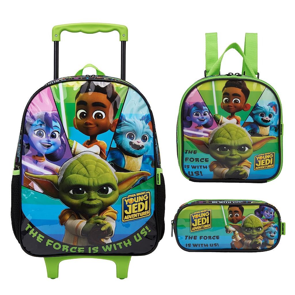 Kit Mochila Lancheira Estojo Xeryus Star Wars X Preto