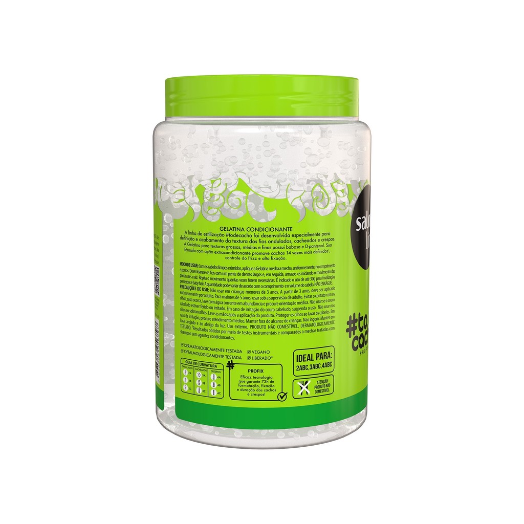 Detalhes do Kit Shampoo e Condicionador Óleo de Rícino + Gelatina e Creme para Pentear Definição + Ativador de Cachos Arginina