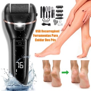 kit Lixador de Pé Elétrico, esfoliante elétrico,ferramenta para cuidados com os pés com carregamento USB