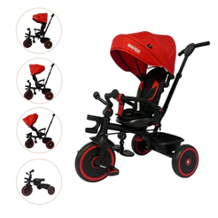 Triciclo Infantil com Empurrador 2 em 1 Waygo Verm Maxi Toys