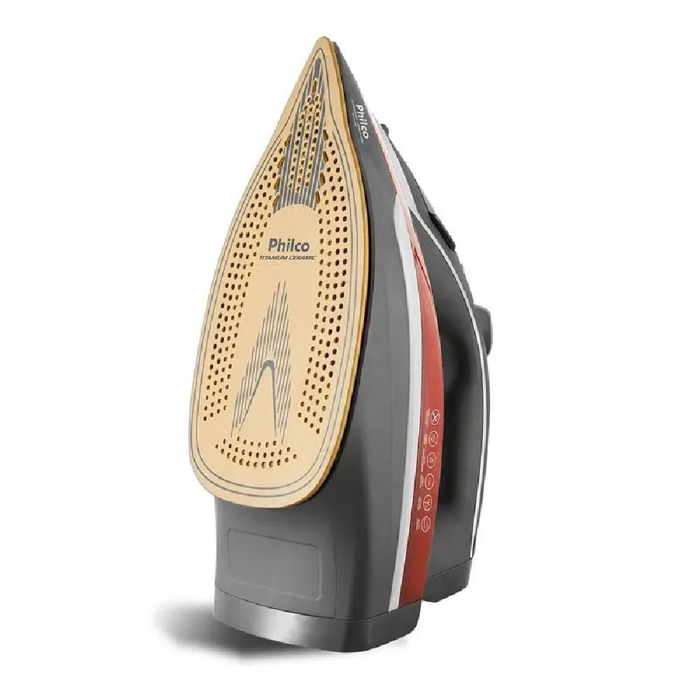 Ferro a Vapor Philco Titanium Ceramic Cinza e Vermelho PFV3200V – 220 Volts · foto 2