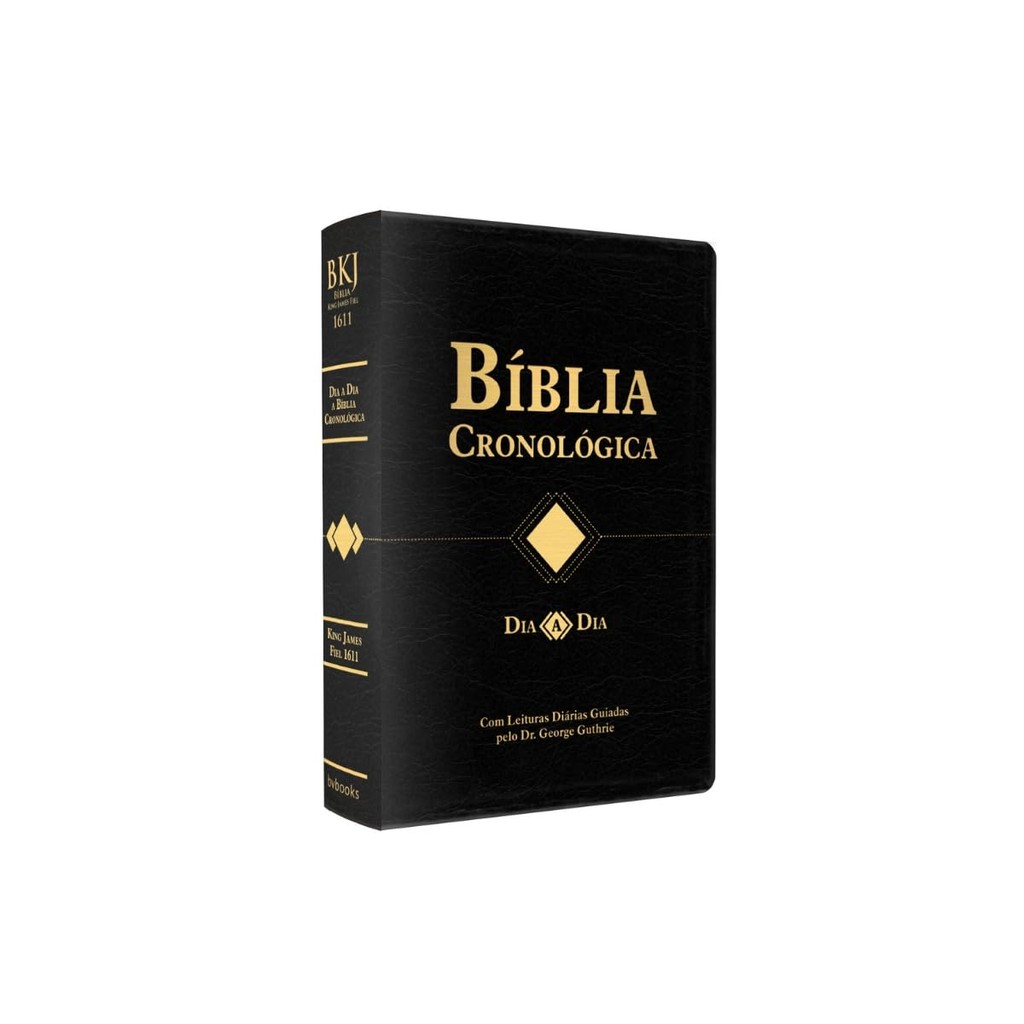 Bíblia Cronológica Dia a Dia | King James 1611 | Preta em Oferta na Shopee