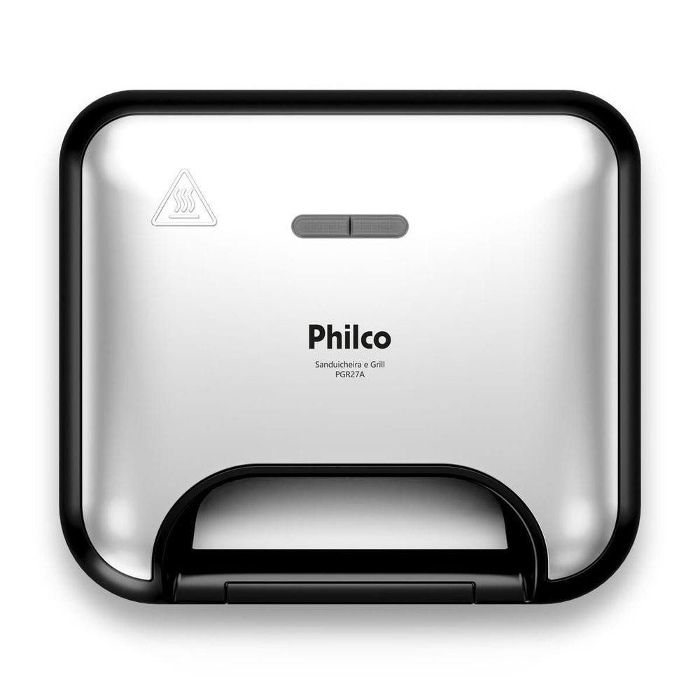 Sanduicheira E Grill Philco Inox 2 Em 1 PGR27A 750W - 220V