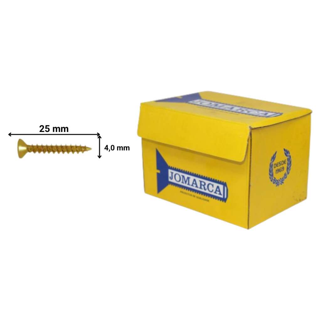 Parafuso 4,0 x 25 Chipboard Chata Phs Parafusos Jomarca Para Madeira - Caixa com 500 pçs em Oferta na Shopee