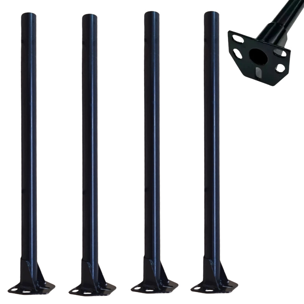 Kit 4 Varão 5 Furos Suporte Paralama Caminhão Carreta Bitrem Randon Universal em Oferta na Shopee