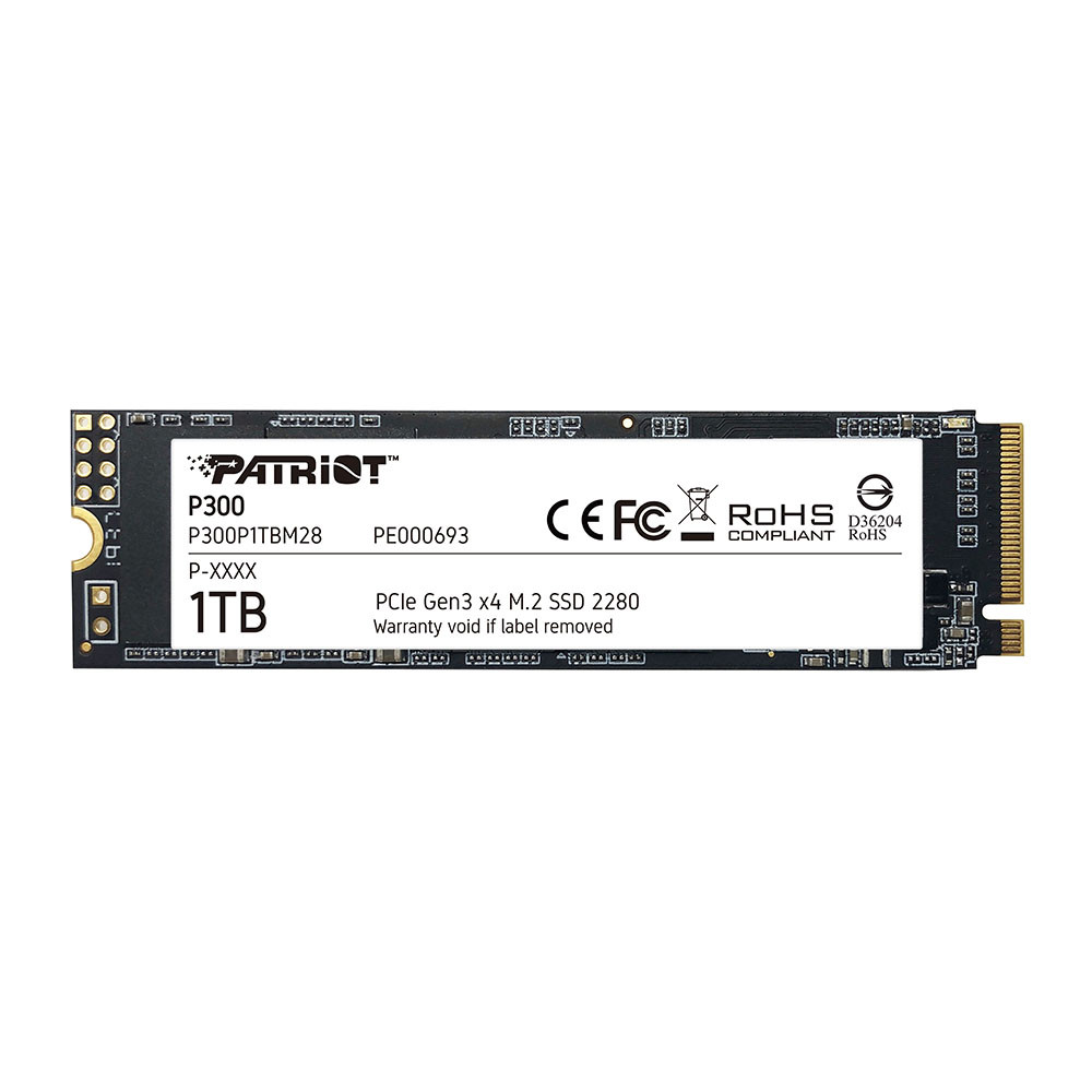 SSD 1TB PATRIOT P300 M.2 2280 NVME PCIE GEN3 X4 P300P1TBM28