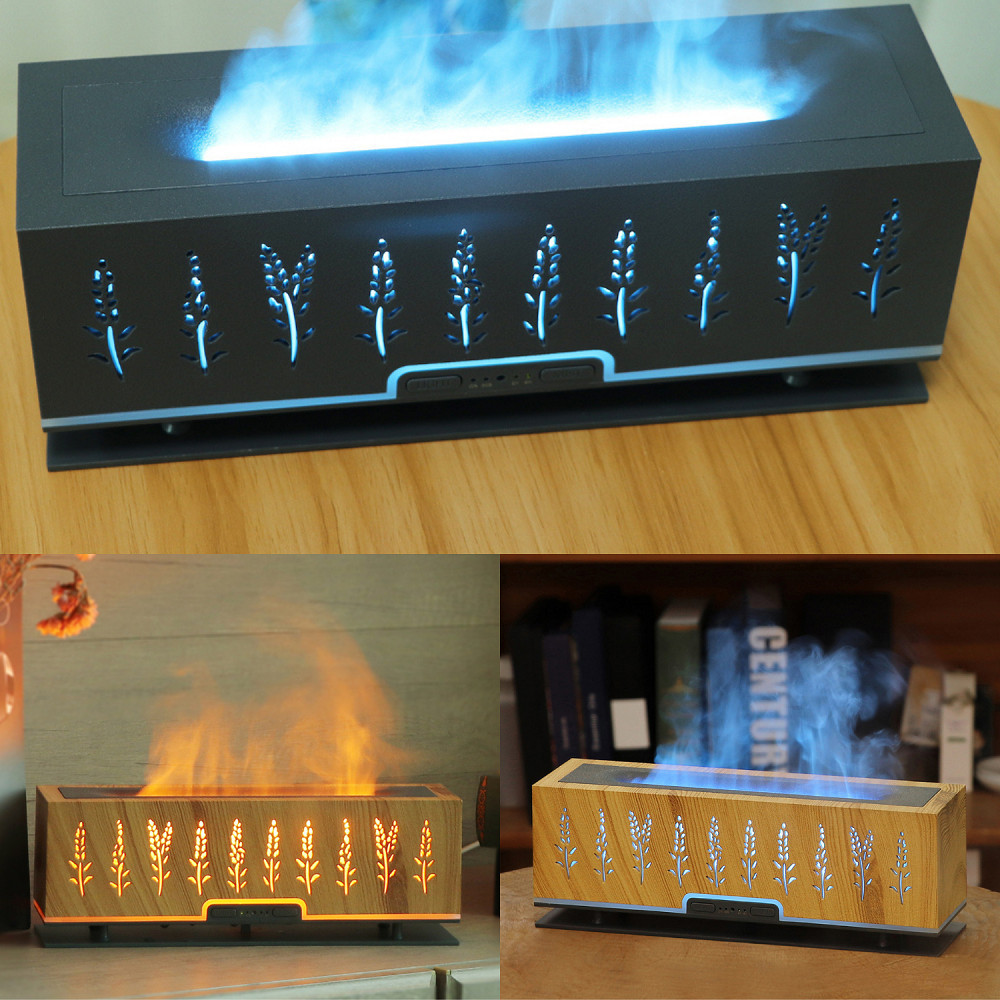 Umidificador de Ar 3D Lareira Chama • Ultrassônico com Efeito Fogo LED • Difusor Aromaterapia Bivolt