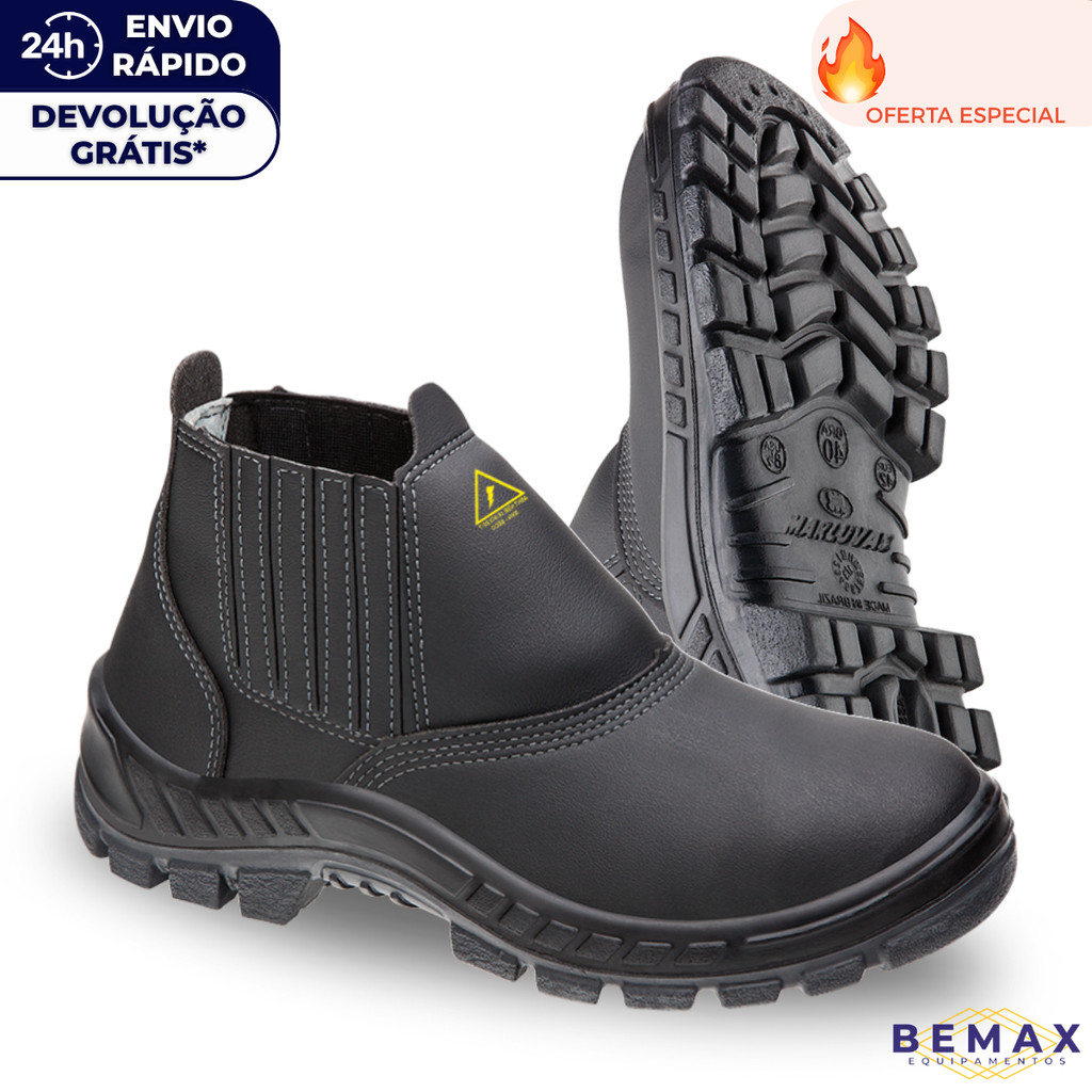 Bota Botina de Segurança Marluvas Eletricista 70b19 Microfibra Bico PVC CA 35841