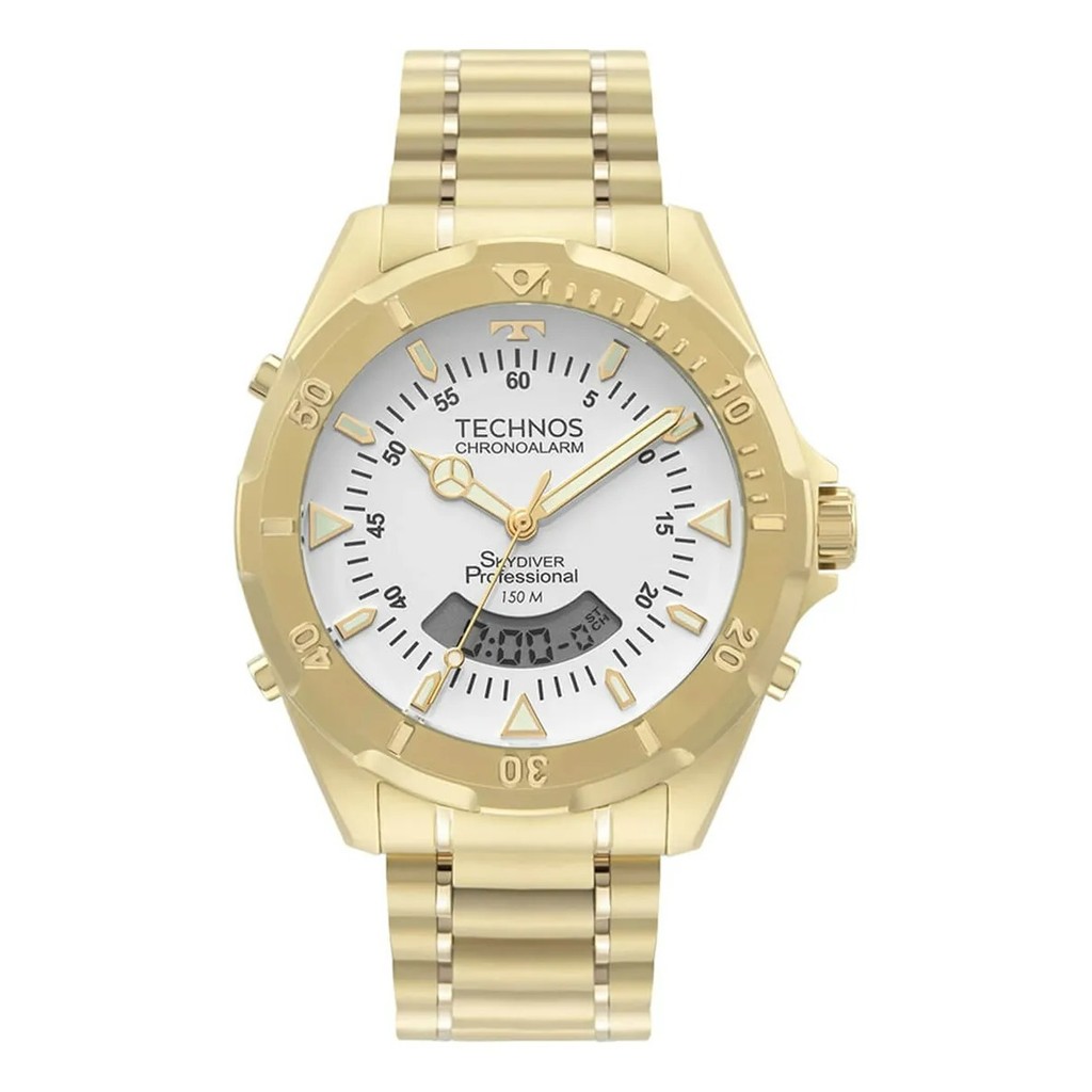 Relógio Technos Masculino Skydiver Dourado Wt2050awn/1b