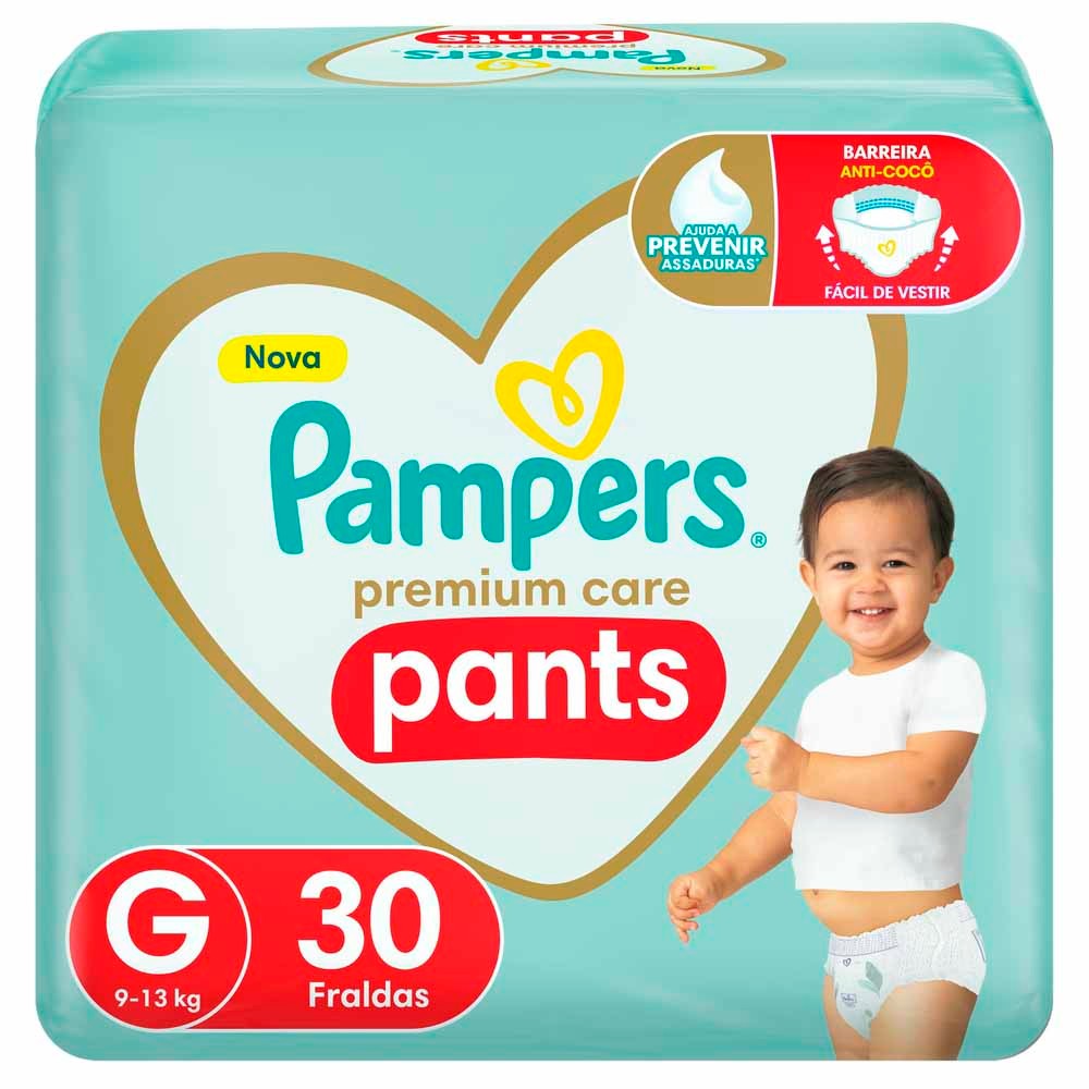 Fralda Infantil Pampers Premium Care Pants Tamanho G com 30 Unidades - Mom & Baby