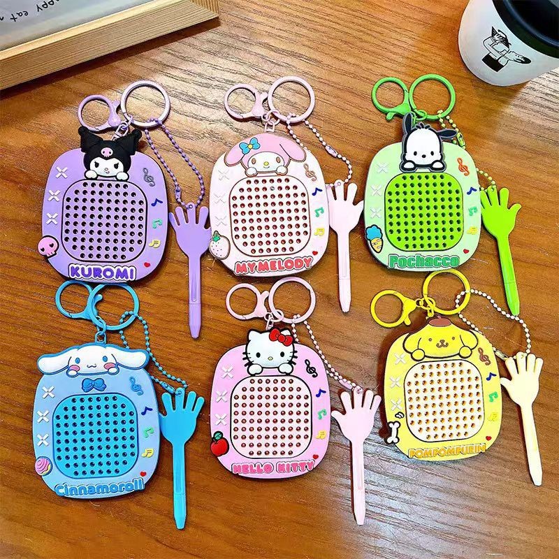 Bonito Sanrio Tamanho Grande 88 Prancheta de Desenho de Bola de Aço Magnética Chaveiro Labirinto Mochila Pingente Brinqu