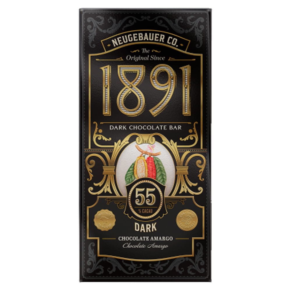 Chocolate Neugebauer 1891 Dark 55% Cacau Chocolate Amargo 90g - Food & Beverages