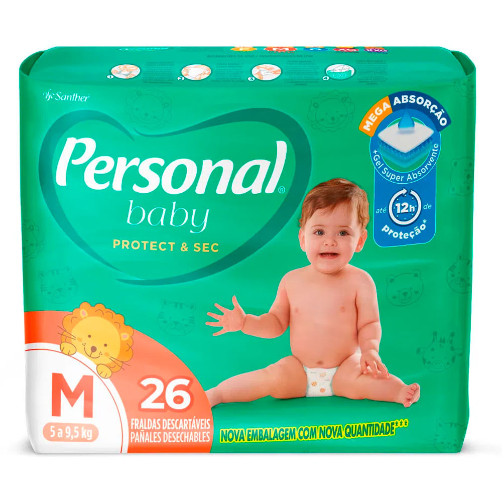 Fralda Personal Soft E Protect Jumbo M Com 26 Unidades - Mom & Baby