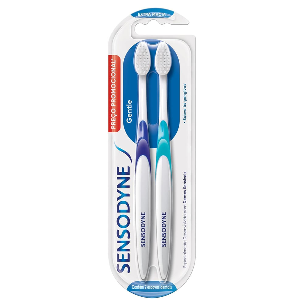 Kit Escova De Dente Sensodyne Gentle Extra Macia Dentes Sensíveis 2 Unidades - Health
