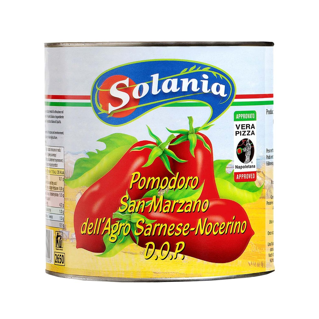 Tomate Italiano pelado San Marzano Dop Solania 2,5 Kg
