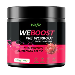 Pré-Treino Weboost Pote 200g Wefit Morango