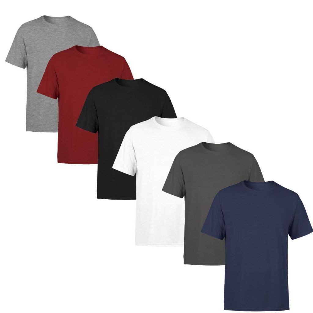 Kit 6 Camiseta Masculina Algodao Premium Manga Curta  Camisa Esportiva Bike Corrida Academia Treino cores sortidas 
