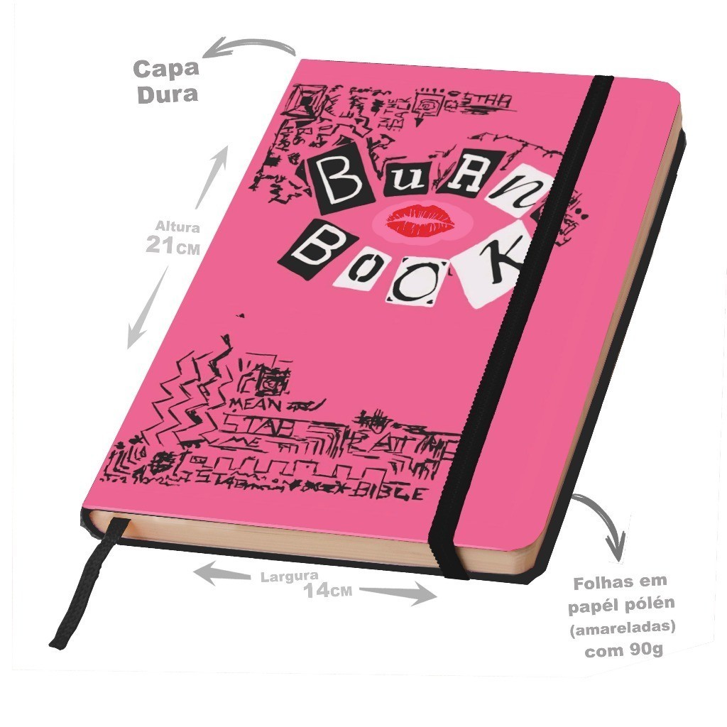 Caderneta Tipo Moleskine BURN BOOK Meninas malvadass em Oferta na Shopee