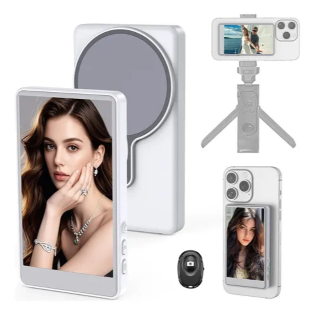 Tela Magnética Monitor Para Celular Sem Fio Smartphone Selfie Vlog Gravação