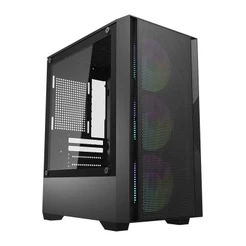 Gabinete Gamer Aigo Darkflash C195M Mesh, Rainbow, Mini-Tower,Com 3 Fans, Preto, AC-C195M-MESH-B-BR1
