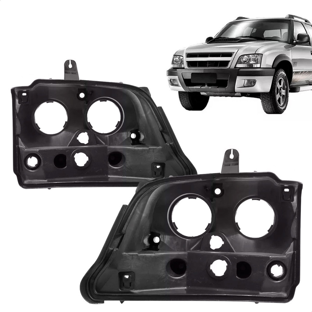 Par Carcaça Farol S10 Pit-Bull 2001 2002 2003 2004 2005 2006 2007 2008 2009 2010 2011