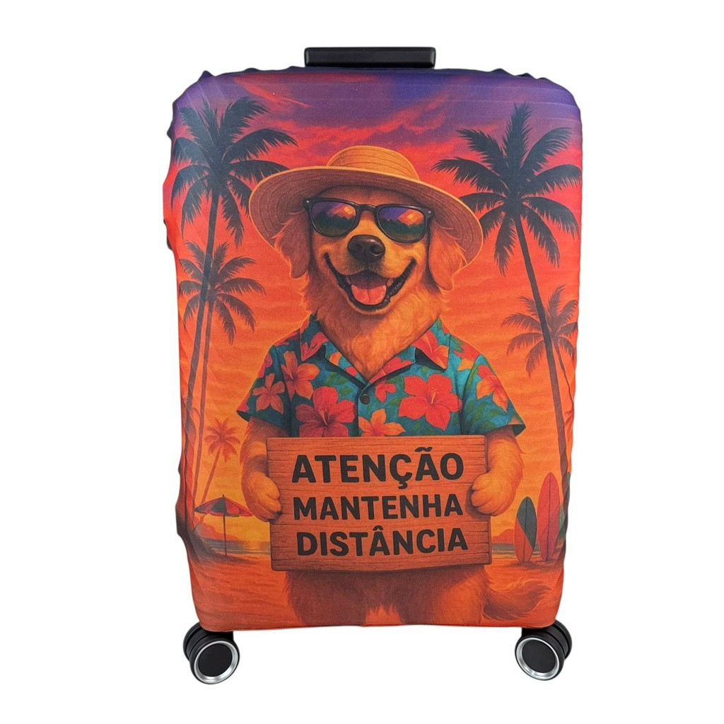 Capa Para Mala Viagem Bagagem Segura Estampada Pet Cachorro Lançamento Segurança Bordo Internacional