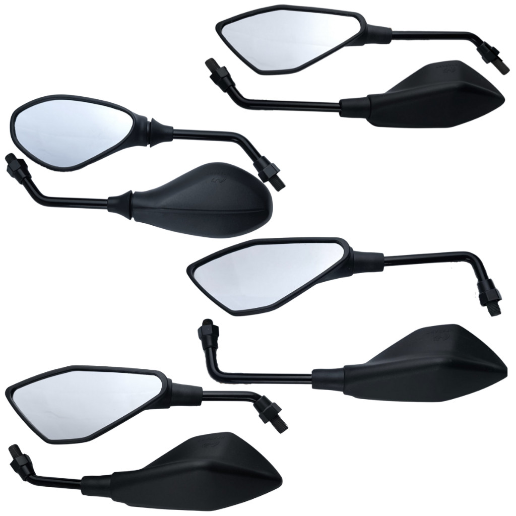 1 PAR de retrovisor Mine Z400 ou F800 Fixo Haste Curta e longa Rosca HONDA CB Titan Fan Antirreflexo