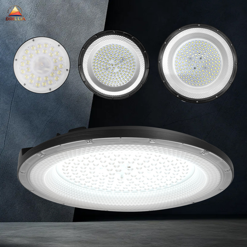 Luminária LED Highbay UFO Industrial Galpão 100W 200W 300W 400W Super Brilho Economia Energia Bivolt