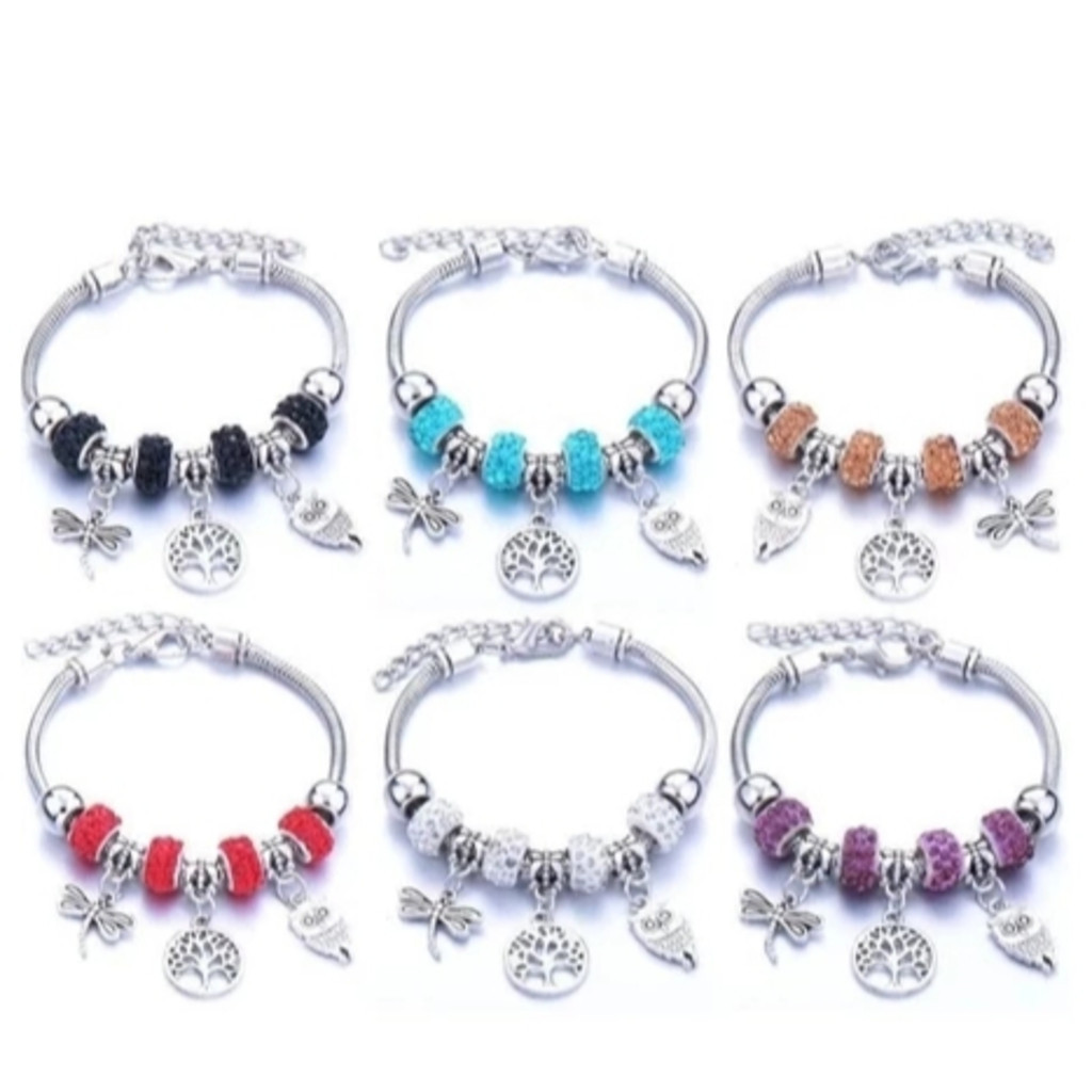 PULSEIRA ESTILO DE BERLOQUES COM PEDRAS DE ZIRCONIA MODELO em Oferta na Shopee