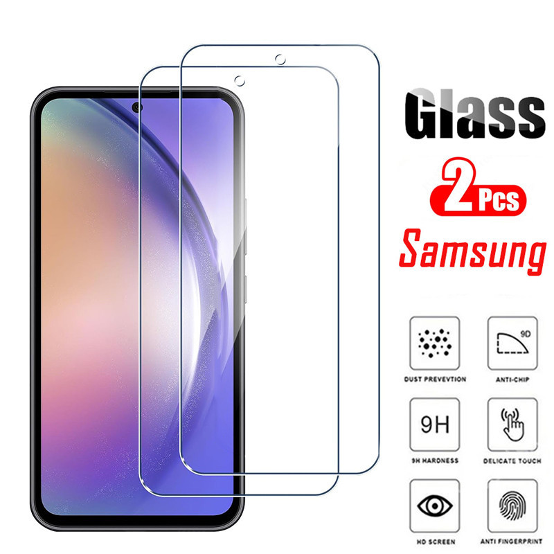 2 Pcs Dureza 9H HD Filme Protetor De Vidro Temperado Transparente Samsung S24 FE A15 A25 A35 A55 S23 5G Anti Arranhões em Oferta na Shopee