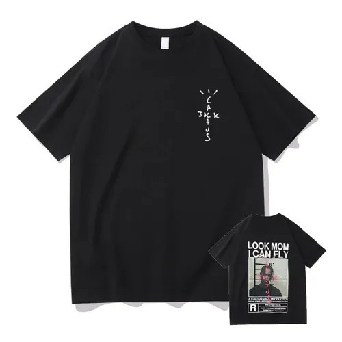 Camisa Camiseta Travis Scott Cactus Jack Look Mom I Can Fly Music  trendbox