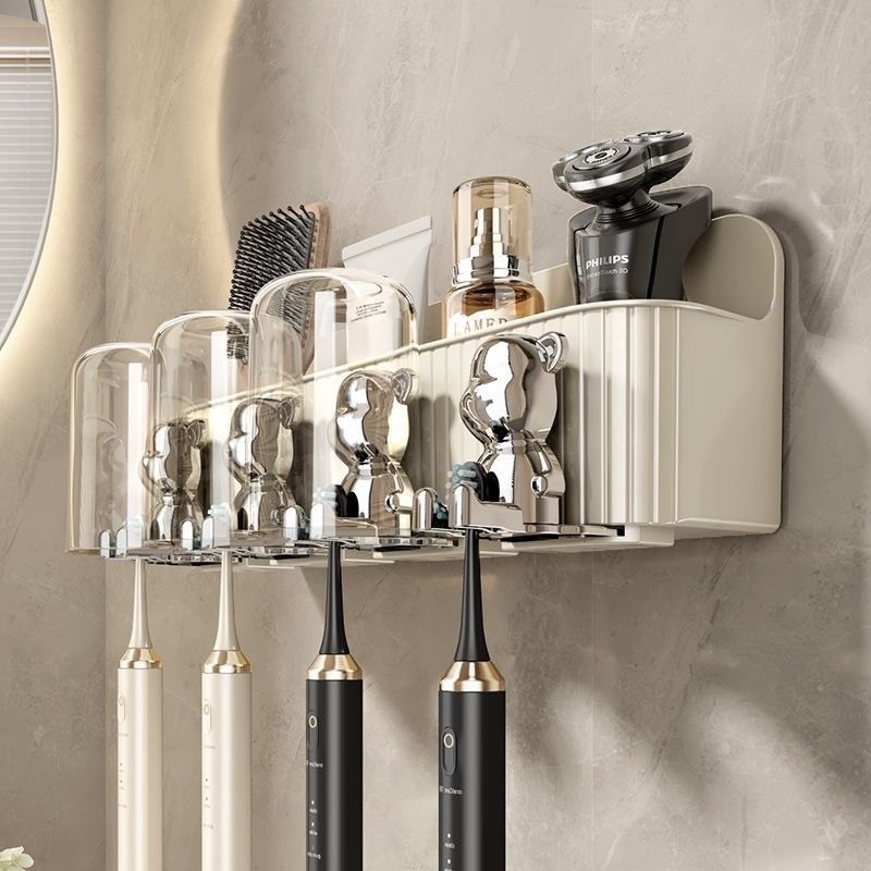 Porta escova de dentes para banheiro montado na parede em Oferta na Shopee