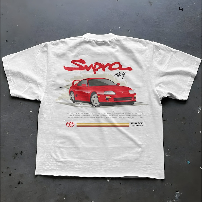 Camisa Camiseta Estampa DTF JDM Camiseta Toyota Supra  Design icônico de carro JDM para