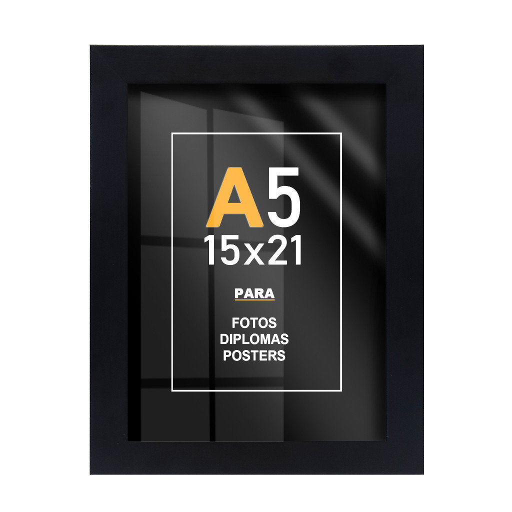 Porta Retratos 15x21 A5 Com Vidro Ou Acetato Casa e Decoração Decoração  Molduras para Fotos b