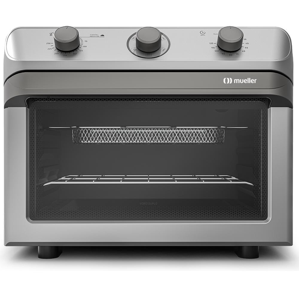 Forno Elétrico de Bancada Mueller 35L com Fritadeira Sem Óleo Air Fryer 127v Prata - MFB35G - Home Appliances