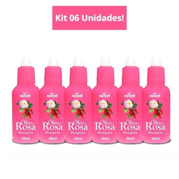 Kit 6 Unidades ÓLEO ROSA MOSQUETA 30mL APINIL