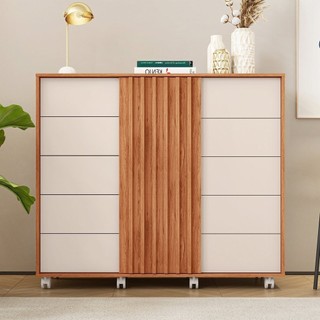 Cômoda 2 Portas 5 Gavetas Valença Freijó/Off White em Oferta na Shopee