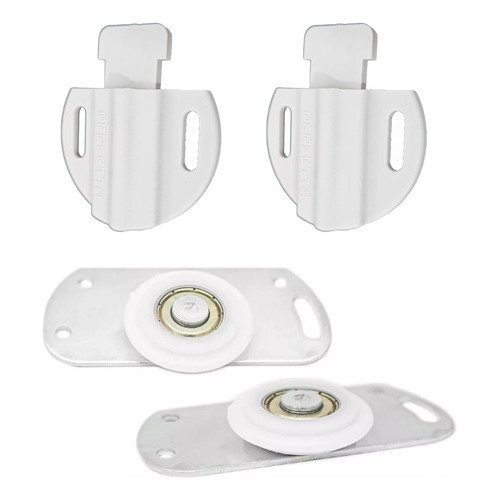 Kit Roldana Com Guia Superior Porta De Correr Armario Moveis em Oferta na Shopee