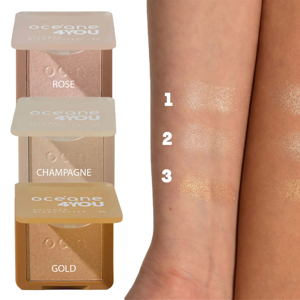 Iluminador Facial Oceane Shimmer Highlighter 4You em Oferta na Shopee