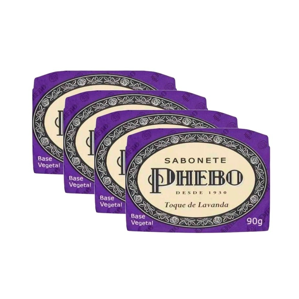 Kit Sabonete Phebo Toque de Lavanda 90g c/4un em Oferta na Shopee