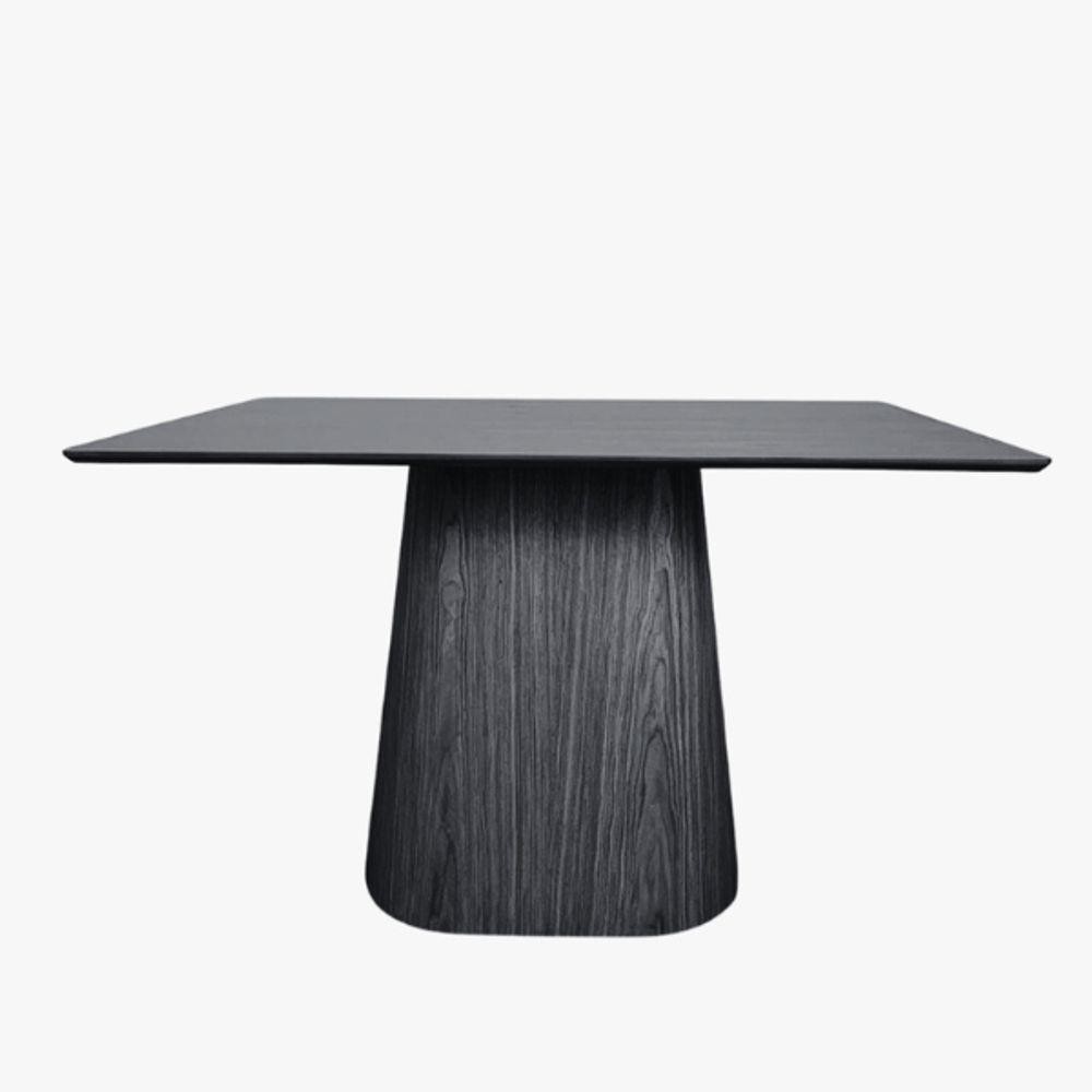 Mesa De Jantar Cone Retangular 198x122 Cm Tampo Ébano Base Ébano Cor Preto - Home & Living