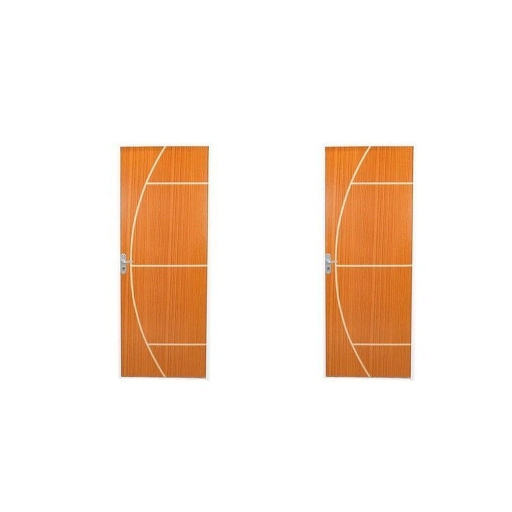 2 Kits Porta de Madeira Decorada 215x65cm com Batente de Aço 06cm Gaúcha - Home & Living