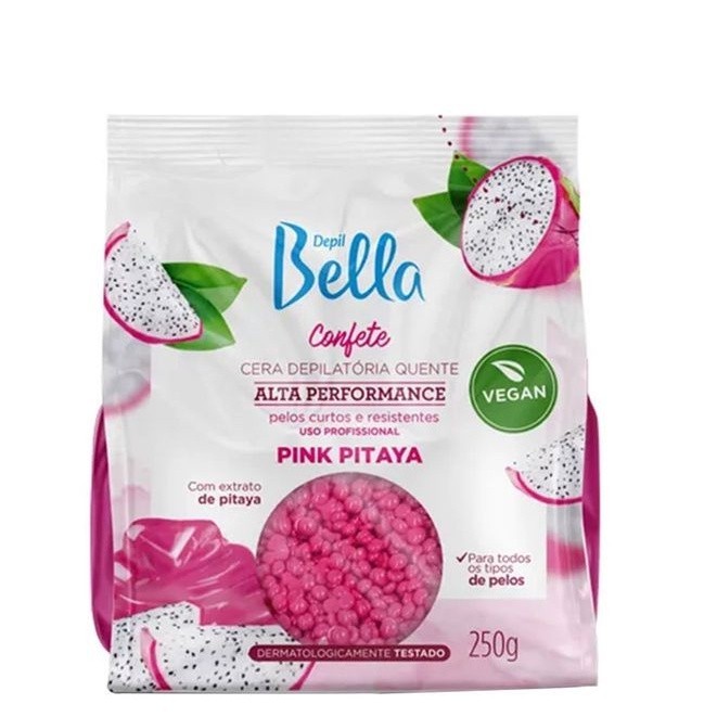 Cera Depilatória Confete Quente Pink Pitaya Depil Bella 250g