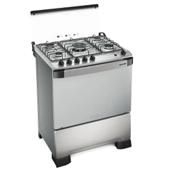 Fogão De Piso5 Bocas Mueller Decorato com Acendimento Automático Inox Bivolt