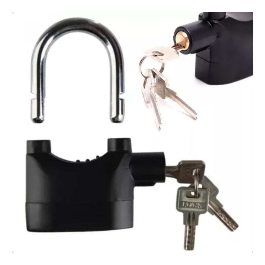 Cadeado Antifurto Com Alarme Sonoro Anti-furto Sirene 110db