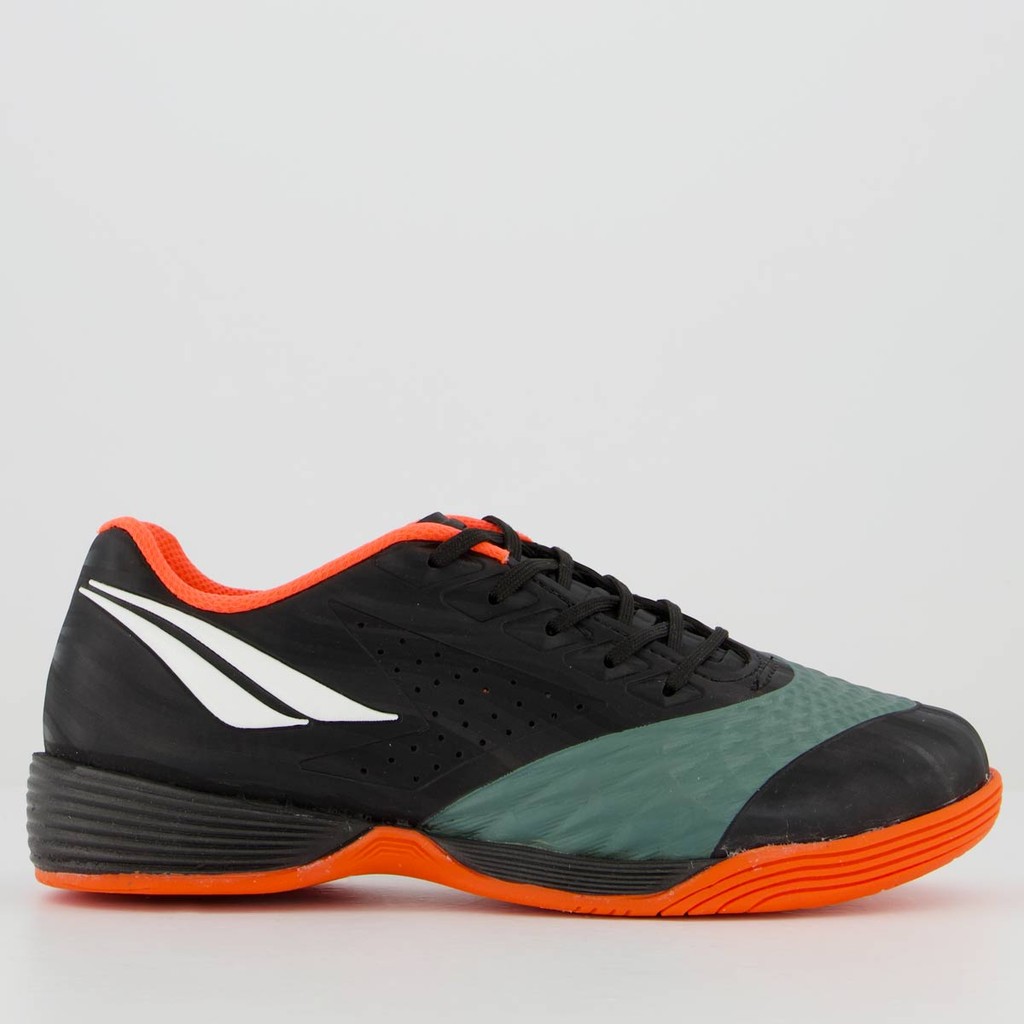 Chuteira Penalty Max 200 Juvenil Futsal Preta e Branca em Oferta na Shopee