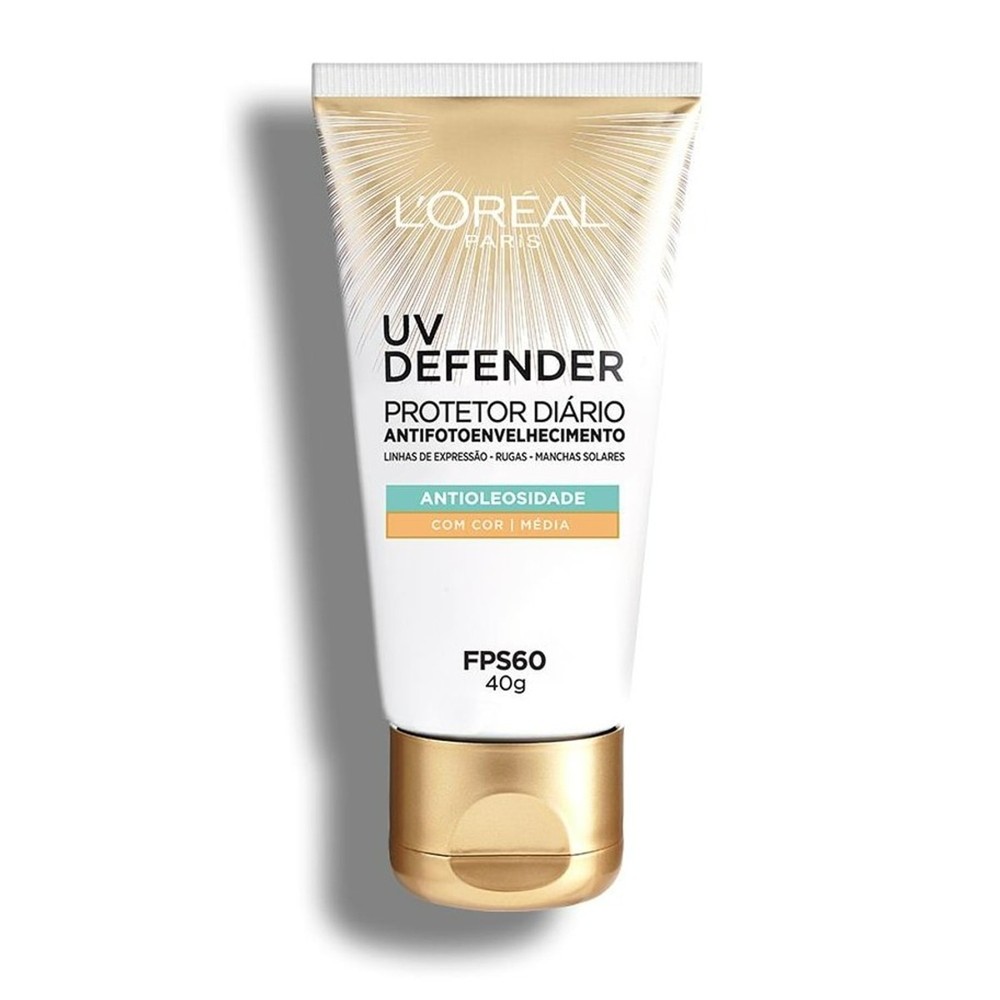 Protetor Solar  Facial L'Oreal UV Defender Antioleosidade Cor Media FPS60 40g - Beauty