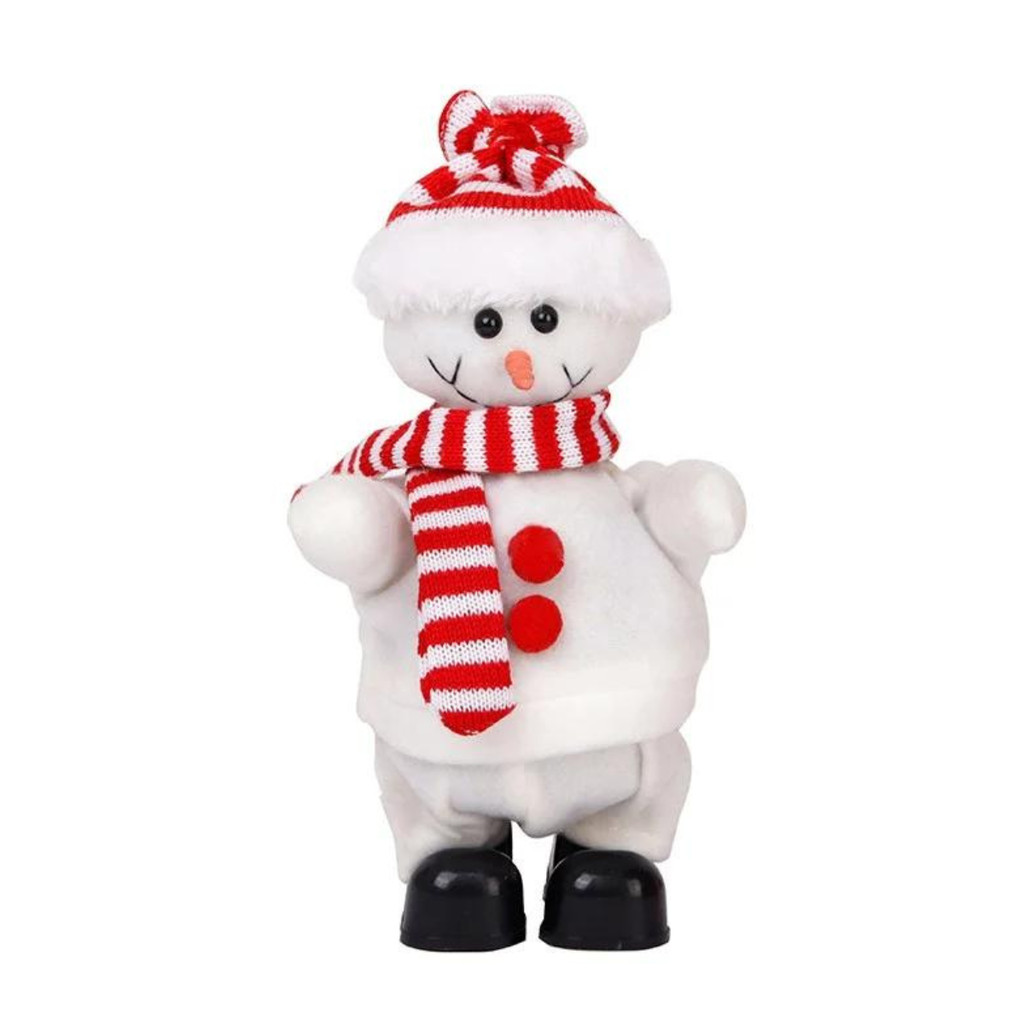 Boneco de Neve Musical Decorativo Enfeite de Natal 24cm