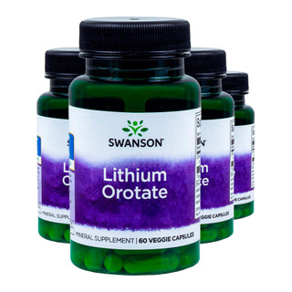 Kit 4x Orotato de Lítio 5mg Swanson 60 Veg Capsulas Importado /Made in Usa em Oferta na Shopee