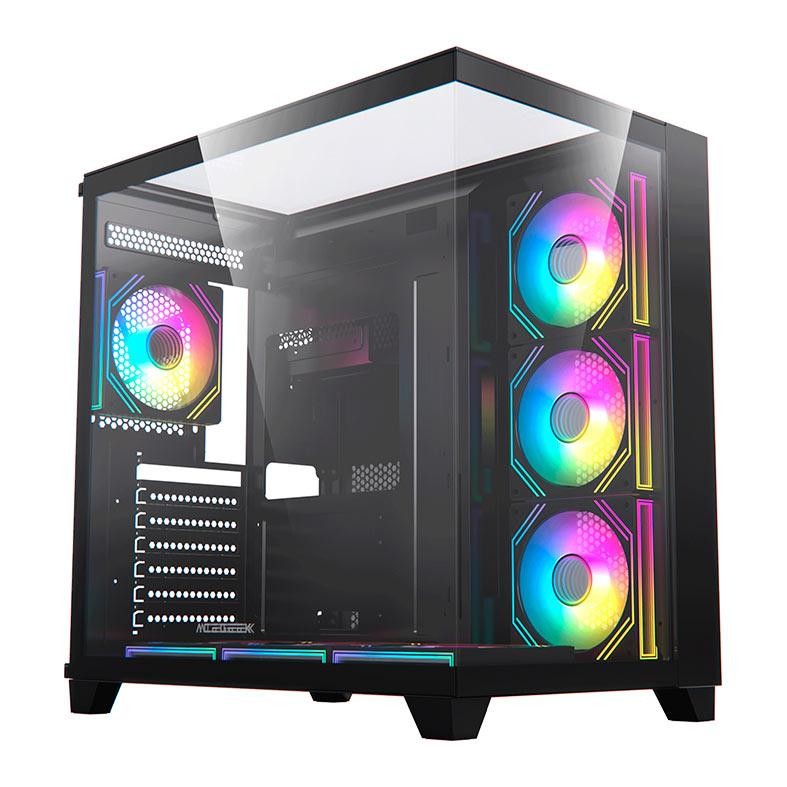 Gabinete Gamer Acegeek Horizon, Mid-Tower, Lateral de Vidro, Preto, AG-HORIZON-BK em Oferta na Shopee
